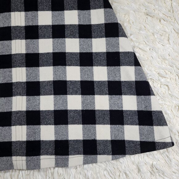 Talbots Black & White Buffalo Check Cape X-Small - Picture 15 of 15